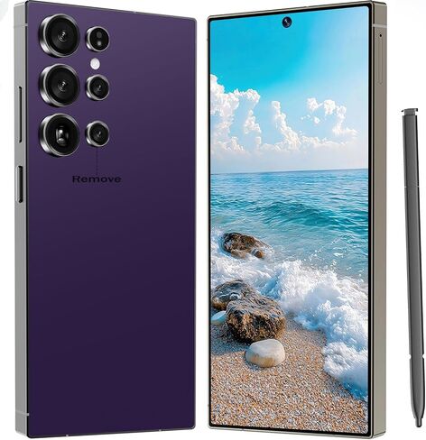 I24 Ultra Unlocked Cell Phone, 6800mAh Long Battery Life Smartphone,Built in Pen,6.8" HD Screen 8+256GB Unlocked Phones,5G/Dual SIM/Fingerprint Unlock/Face ID (Sky Blue) in Saudi Arabia