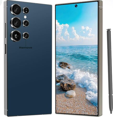 I24 Ultra Unlocked Cell Phone, 6800mAh Long Battery Life Smartphone,Built in Pen,6.8" HD Screen 8+256GB Unlocked Phones,5G/Dual SIM/Fingerprint Unlock/Face ID (Sky Blue) in Saudi Arabia