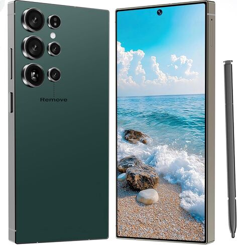 I24 Ultra Unlocked Cell Phone, 6800mAh Long Battery Life Smartphone,Built in Pen,6.8" HD Screen 8+256GB Unlocked Phones,5G/Dual SIM/Fingerprint Unlock/Face ID (Sky Blue) in Saudi Arabia