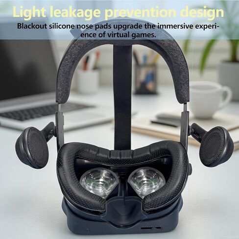 For Valve Index magnetic widening PU leather mask replacement stand, light-blocking nose pad VR accessories Anti-Leakage Nose Guard Lens Cover Pressure-Relief VR Face Bracket (2) in Kuwait
