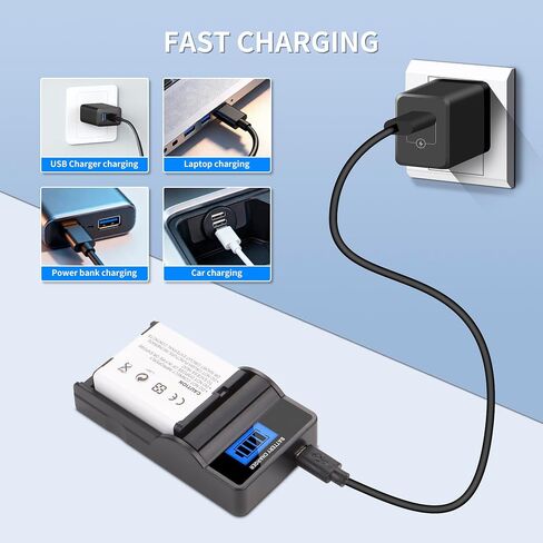 2-Pack NP-130 Battery, Slim LCD Charger for Cas NP-130 Exilim EX-10 EX-100 in Kuwait