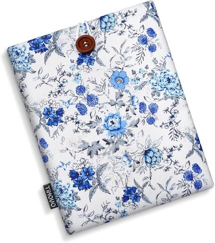 TiMOVO 6-7 Inch eReader Sleeve, White Blue Floral in Kuwait