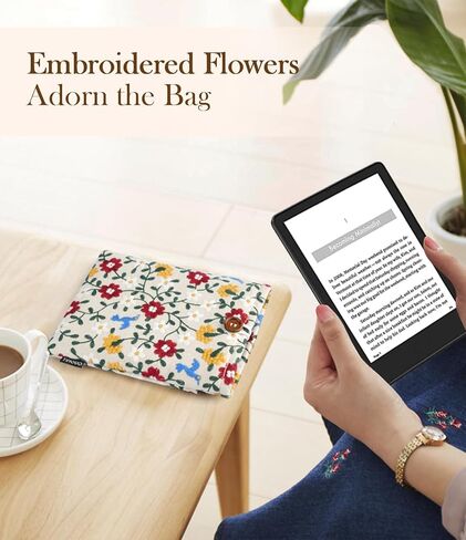 TiMOVO 6-7 Inch eReader Sleeve, Hummingbird Garden in Kuwait