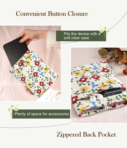 TiMOVO 6-7 Inch eReader Sleeve, Hummingbird Garden in Kuwait