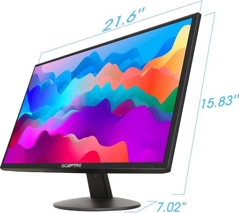 Sceptre E249W-19203R 24-inch FHD LED Gaming Monitor 2X HDMI VGA 75Hz Build-in Speakers, Machine Black in Kuwait