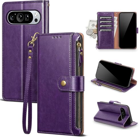 for Google Pixel 11 / Pixel 11 Pro Wallet Phone Case,Wine Red in Kuwait