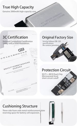 Larry DB-120 1900mAh Battery for Ricoh GR4 HDF – 3C Certified in Saudi Arabia