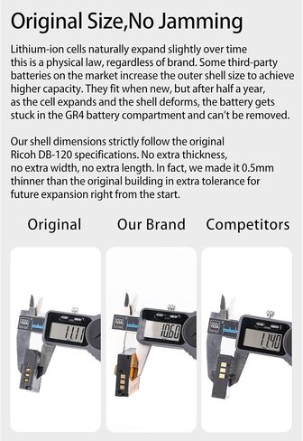 Larry DB-120 1900mAh Battery for Ricoh GR4 HDF – 3C Certified in Saudi Arabia
