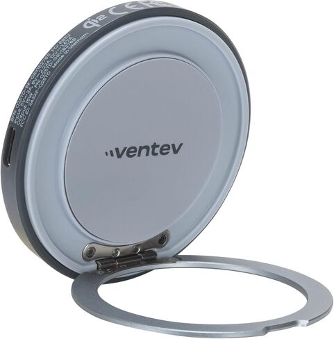 Ventev 15W Qi2 Magnetic Wireless Charging Stand, Ultrafast 360 Rotating Desk Charger Mount, Fast Charge Docking Station with USB C Cable, Compatible with iPhone 15 14 13, MagSafe Devices - Silver in Kuwait