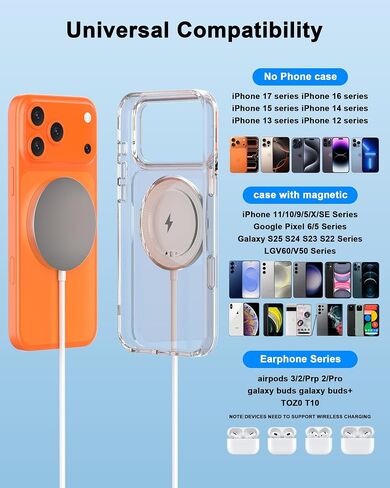 [Apple MFi Certified] 25W Magnetic Wireless Charger Apple Mag Safe Charger in Kuwait