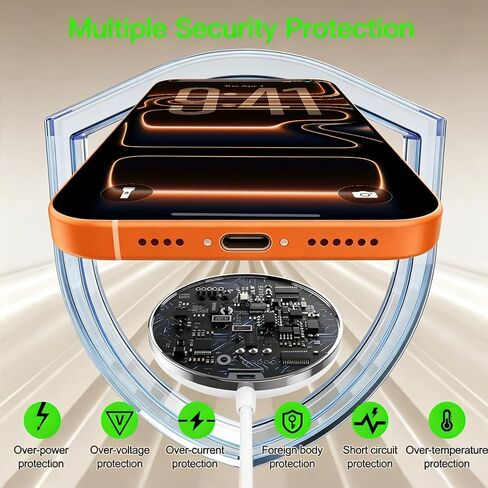 [Apple MFi Certified] 25W Magnetic Wireless Charger Apple Mag Safe Charger in Kuwait