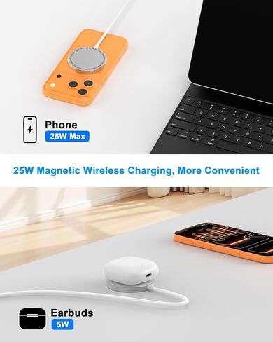[Apple MFi Certified] 25W Magnetic Wireless Charger Apple Mag Safe Charger in Kuwait