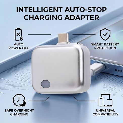 ASHATA Full Charge Separator, Auto Stop Charging Adapter with Smart Disconnect Protector for Phone Tablet in Kuwait