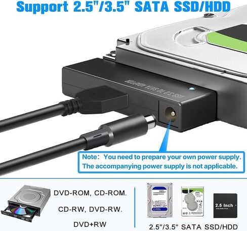 SATA to USB Adapter, Incompatible Power Supply, Use Your Own in Kuwait
