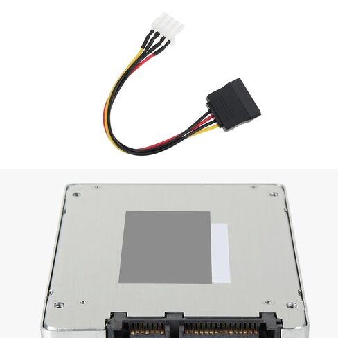 2Pcs 15 Pin SATA Male to 4 Pin PWM 83918 Floppy Power Connector Cable 20AWG 15CM Compatible with SATA Hard Drives in Kuwait