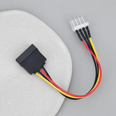 2Pcs 15 Pin SATA Male to 4 Pin PWM 83918 Floppy Power Connector Cable 20AWG 15CM Compatible with SATA Hard Drives in Kuwait