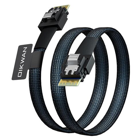 SlimSAS 4i SFF-8654 38pin Host to 4SATA 7PinTarget HD Server Data Transmission Cable,1m(3.3ft) in Kuwait
