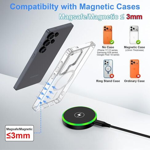 25W Magnetic Wireless Charger for Samsung Fast Charging Pad for Galaxy S26 in Kuwait
