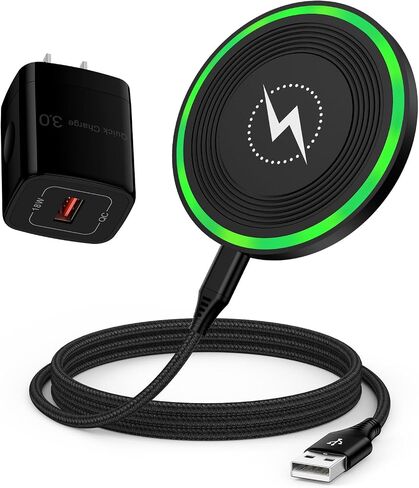 Wireless Phone Charger Station 15W Android Fast Charging Pad with Adapter in Kuwait
