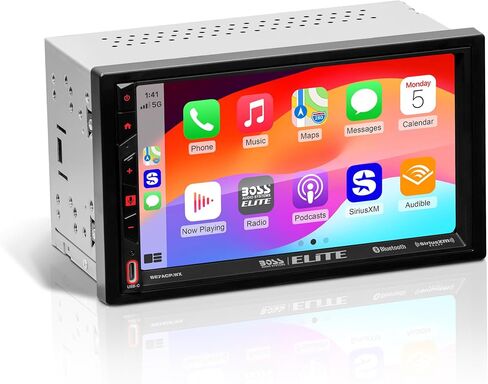 BOSS Audio Systems Elite BE7ACP.WX Double DIN Car Stereo Wireless Apple CarPlay Android Auto, 7 Inch Touchscreen, Sirius XM-Ready, Bluetooth (Renewed) in Kuwait