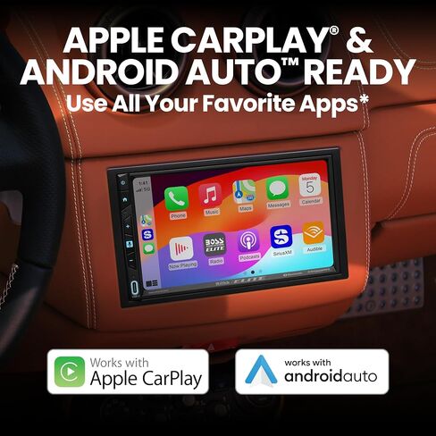 BOSS Audio Systems Elite BE7ACP.WX Double DIN Car Stereo Wireless Apple CarPlay Android Auto, 7 Inch Touchscreen, Sirius XM-Ready, Bluetooth (Renewed) in Kuwait