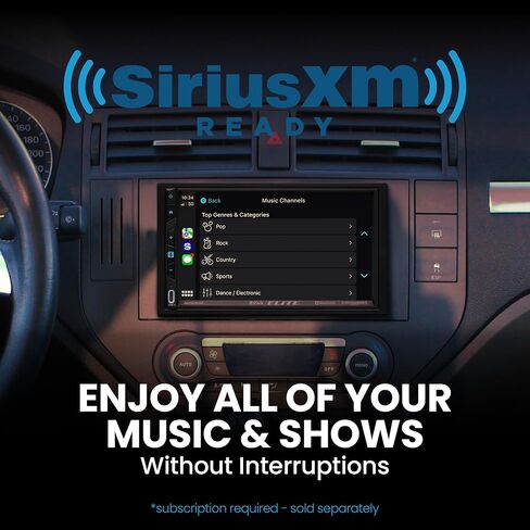 BOSS Audio Systems Elite BE7ACP.WX Double DIN Car Stereo Wireless Apple CarPlay Android Auto, 7 Inch Touchscreen, Sirius XM-Ready, Bluetooth (Renewed) in Kuwait