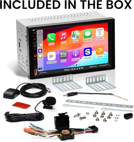 BOSS Audio Systems Elite BE7ACP.WX Double DIN Car Stereo Wireless Apple CarPlay Android Auto, 7 Inch Touchscreen, Sirius XM-Ready, Bluetooth (Renewed) in Kuwait
