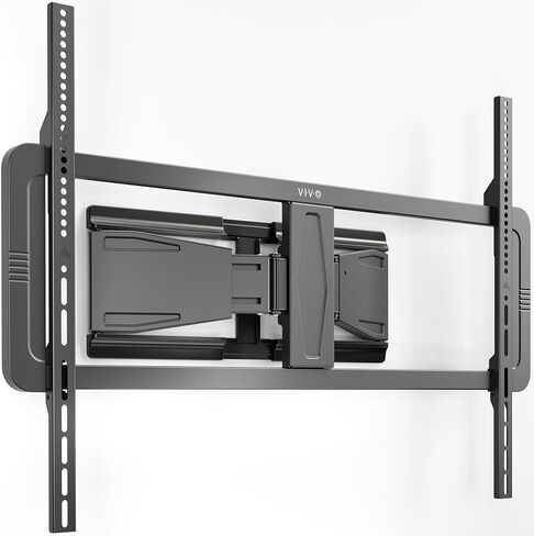 VIVO Ultra Slim TV Wall Mount for 43 to 90 inch Screens, 0.8 inch Low Profile, Fully Adjustable Tilt and Swivel with Telescoping Extension, Max 600x400 VESA Bracket, Holds 110 lbs, Black, MOUNT-TVUS90 in Kuwait