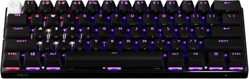Logitech G PRO X 60 Lightspeed Wireless Gaming Keyboard, Ultra Compact TKL 60% Mechanical Keyboard for Windows PC, LIGHTSYNC RGB, Dual-Shot PBT Keycaps, GX Optical Tactile Switches - Black (Renewed) in Kuwait