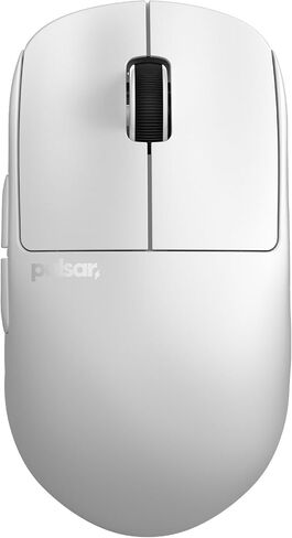 Pulsar Gaming Gears X2H Wireless Gaming Mouse, Ultra Lightweight 1.90 oz (54 g), Symmetrical, Optical Switch, 2.4 Ghz 1 ms, 26000 DPI, PAW3395 Sensor (Medium, Wireless, White) in Kuwait