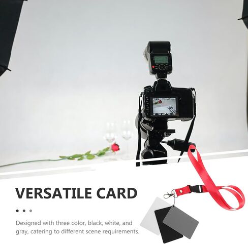 Didiseaon Portable Photography Reflector Grey Cards White Balance Card 18% Exposure Calibration Lightweight Aluminum Alloy for Camera and Video in Kuwait