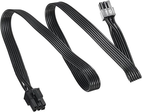 PCIe 6Pin to 6Pin GPU Power Supply Cable - 30/50/70CM Universal Male to Male Flat Cord for Gaming PSUs in Kuwait