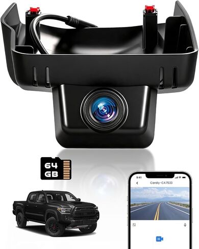 4K Dash Cam Fit for Toyota Tacoma 2018-2023, 64G SD Card Included in Kuwait