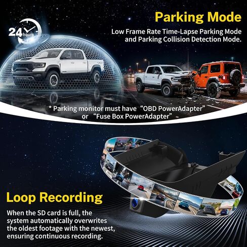 OEM-Fit Dash Cam for Dodge RAM 1500 2019-2024 (Model B) in Kuwait