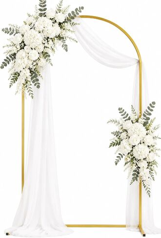 Metal Arch Backdrop Stand 6.6FT: Wedding Arch Frame for Ceremony Balloon Arch Stand for Birthday Anniversary Wedding Party Baby Shower in Kuwait
