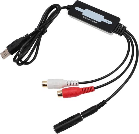 USB Audio Card 48kHz 16Bit Stereo Sound Adapter for PC, Realtime Recording for OBS Zoom, 3.5mm Input, Lossless Audio Conversion for Podcast Music Production in Kuwait
