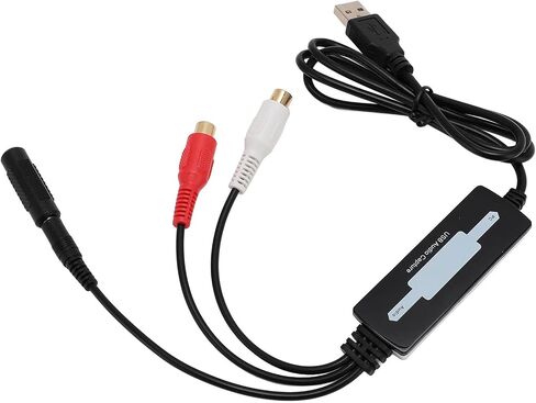 USB Audio Card 48kHz 16Bit Stereo Sound Adapter for PC, Realtime Recording for OBS Zoom, 3.5mm Input, Lossless Audio Conversion for Podcast Music Production in Kuwait