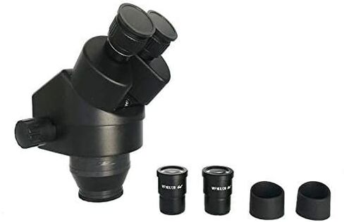 Black Binocular Stereo Microscope, 7-45X, Industrial Microscope, Zoom Magnification Head, WD165, 0.5 x 2.0 x 1 Protective Glass (Color : 7 x 45 x White) (3.5 x 90 x White) in Kuwait