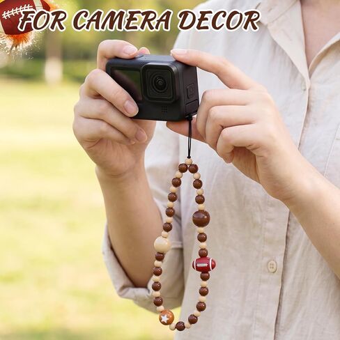 Phone Charms-1PC Brown Rugby Charm Strap Universal Cellphone Lanyard Smartphone Chain String Charm for Phone Case Women(Brown Rugby,1PC) in Kuwait