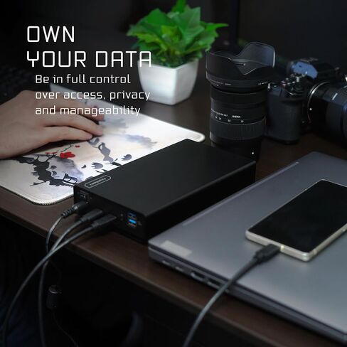 compatily LV22 28TB USB-C 10Gbps External HDD and HUB – Portable Enterprise Hard Drive for Professional Media Creators and Work from Home Office Professionals (with Enterprise HDD, 28TB) (Renewed) in Kuwait