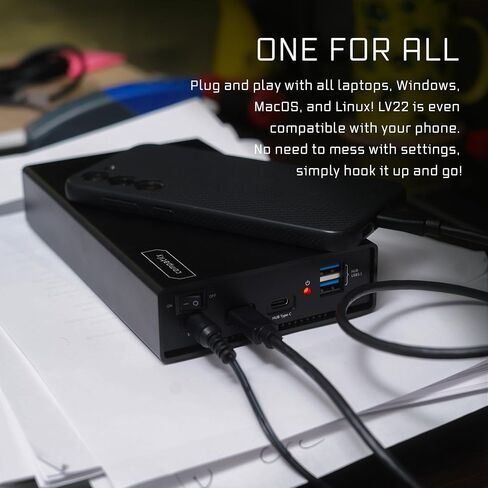 compatily LV22 28TB USB-C 10Gbps External HDD and HUB – Portable Enterprise Hard Drive for Professional Media Creators and Work from Home Office Professionals (with Enterprise HDD, 28TB) (Renewed) in Kuwait