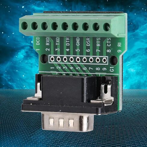 DB9 9Pin Terminal Male Adapter RS232 Serial Breakout Board for Electronics DIYers in Kuwait
