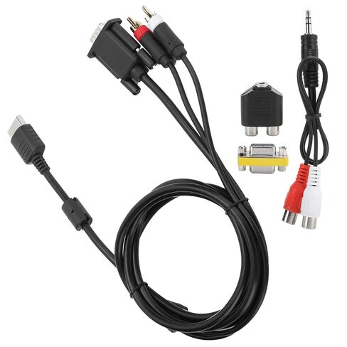 Fabater DC VGA Cable with Audio Adapter, 1.8M High Definition Monitor Cable for CRT LCD TV, High Shielding Stereo Output Gaming Console Accessory in Kuwait