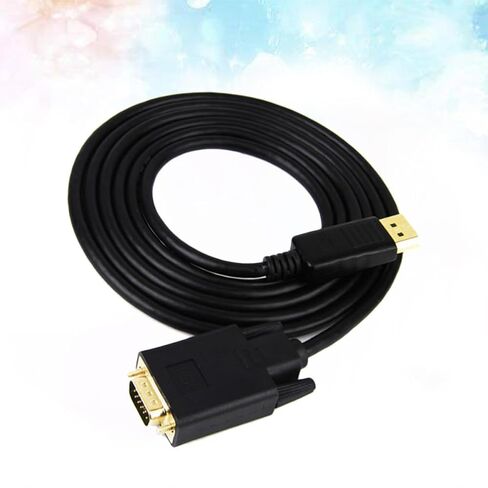 MAGICLULU Vga Adapter Cable with Gold-Plated Connectors and Shielding Stable Latch Connection Plug and Play Video Converter Cord for Laptop Projector Monitor HDTV in Kuwait