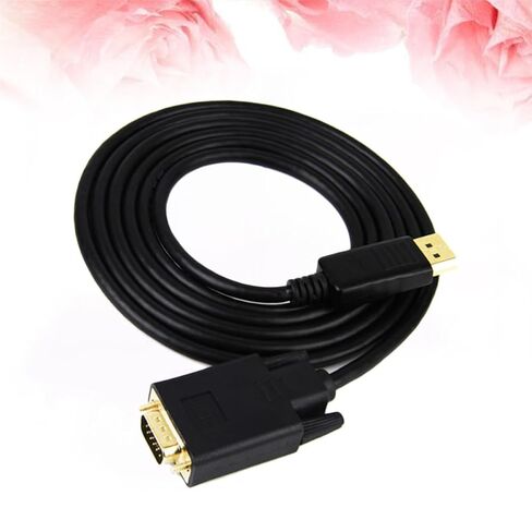 MAGICLULU Vga Adapter Cable with Gold-Plated Connectors and Shielding Stable Latch Connection Plug and Play Video Converter Cord for Laptop Projector Monitor HDTV in Kuwait