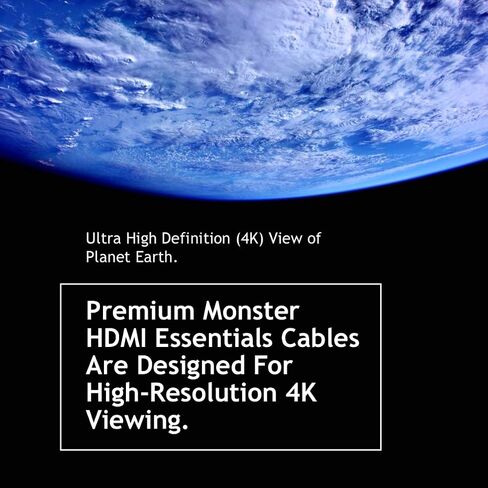 Monster HDMI Cable 4k Ultra HD with Ethernet - Corrosion-Resistant 24k Rose Gold Contacts and V-Grip Connection - HDMI Cable for PS3 and Computer Monitor - 6 FT in Kuwait