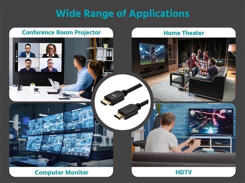 Monoprice 8K Certified Ultra High Speed HDMI Cable - 8K60Hz 4K120Hz 48Gbps HDR VRR VW-1 Rated 1.5ft Black in Kuwait