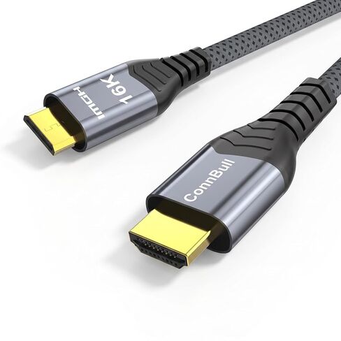 Mini HDMI to HDMI 2.2 Cable 96Gbps 6.6FT for Pi Zero, Camera, Camcorder in Kuwait