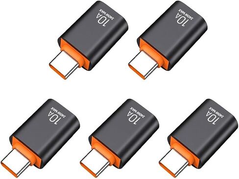 USB-C to USB Adapter, USB-C Adapter (5-Pack), Type-C to USB 3.7 OTG Adapter, Compatible with Smartphones, laptops, Tablets, and Various Other Type-C Devices in Kuwait