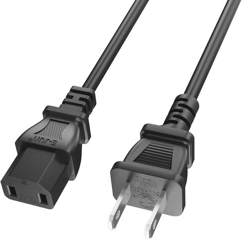 Superer 2 Prong 8FT Power Cord Fit for Sony PlayStation 4 Pro PS4 Pro, Xbox One, Xbox 360E, 360 Slim Game Console – ETL Certified C17 Cable in Kuwait